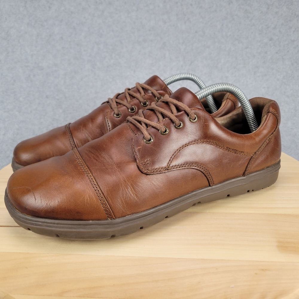 Lems Nine2Five Shoes Mens 9.5 42 Mocha Brown Leather Zero Drop Minimalist Oxford